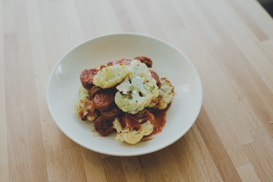 Summer Meal Plan via Simply Real Health: Cauliflower Steaks with Italian Sausage
