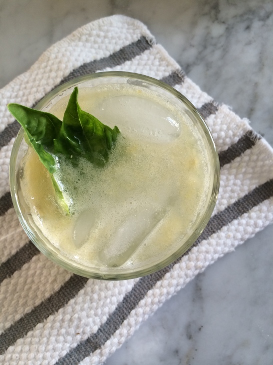 Meyer Lemon + Basil Refresher via Simply Real Health